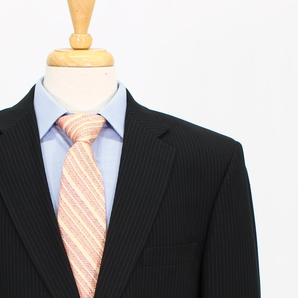 Statements 42L 36x31 Gray Striped 2-Button Suit R195 - Picture 7 of 15